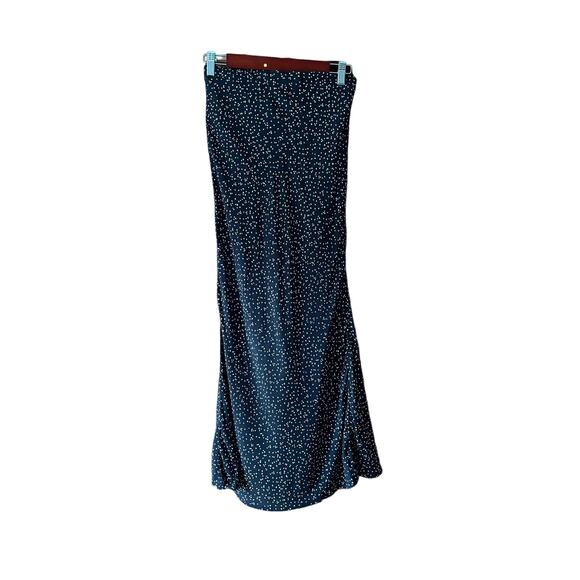 Flynn Skye Women's Polka Dot Pull-On Maxi Skirt Black/White Rayon Size S - Picture 2 of 9